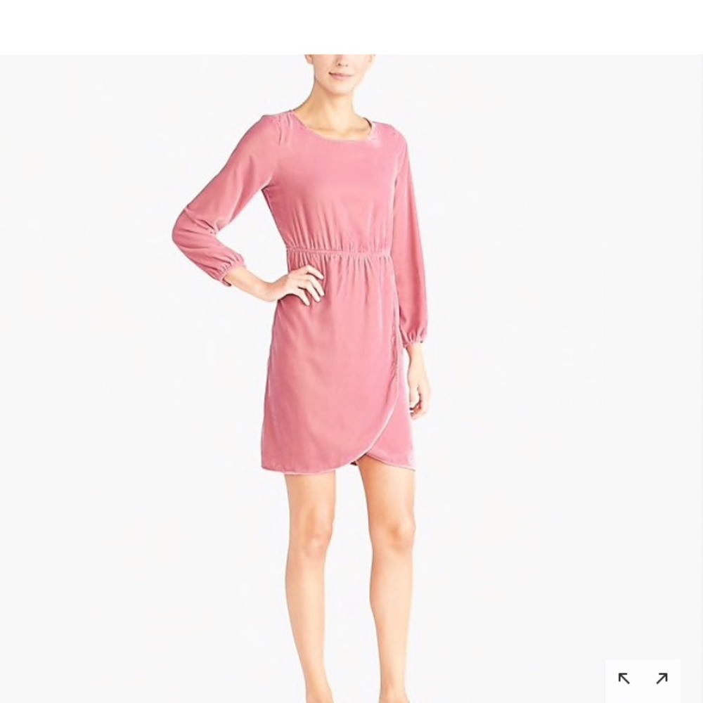 J crew velvet wrap dress - Picture 3 of 7